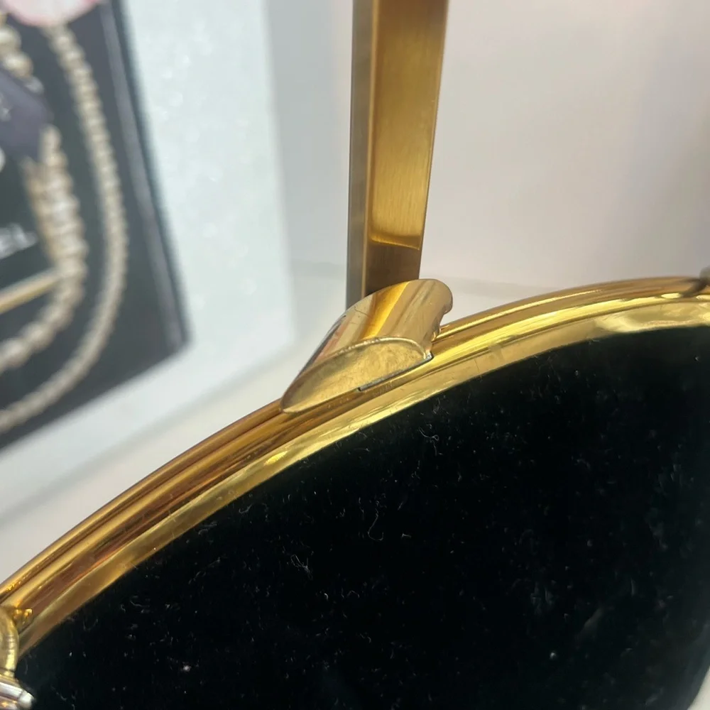 Vintage Morris Moskowitz Black velvet crossbody bag or clutch